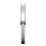 14K White Gold 2.5 mm Stepped-Edge Flat Band Size 5