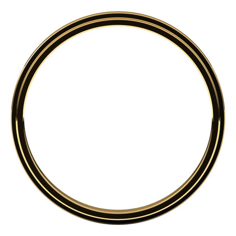 10K Yellow Gold 2 mm Stepped-Edge Flat Band Size 6