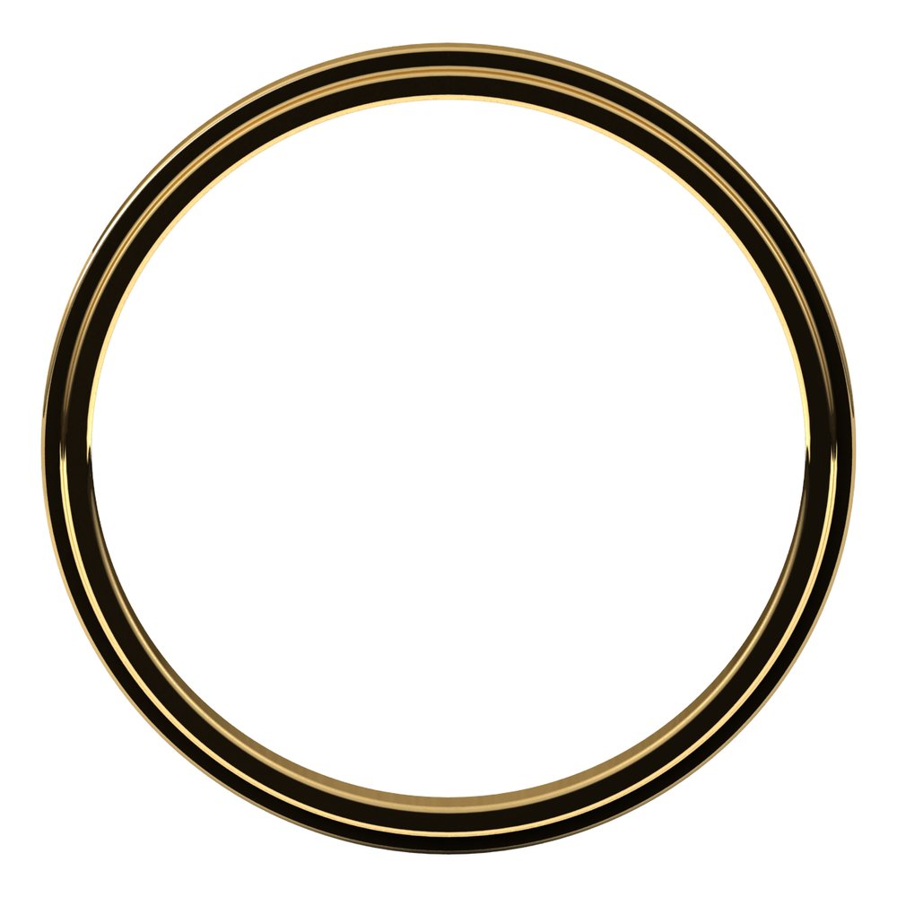 10K Yellow Gold 2 mm Stepped-Edge Flat Band Size 6