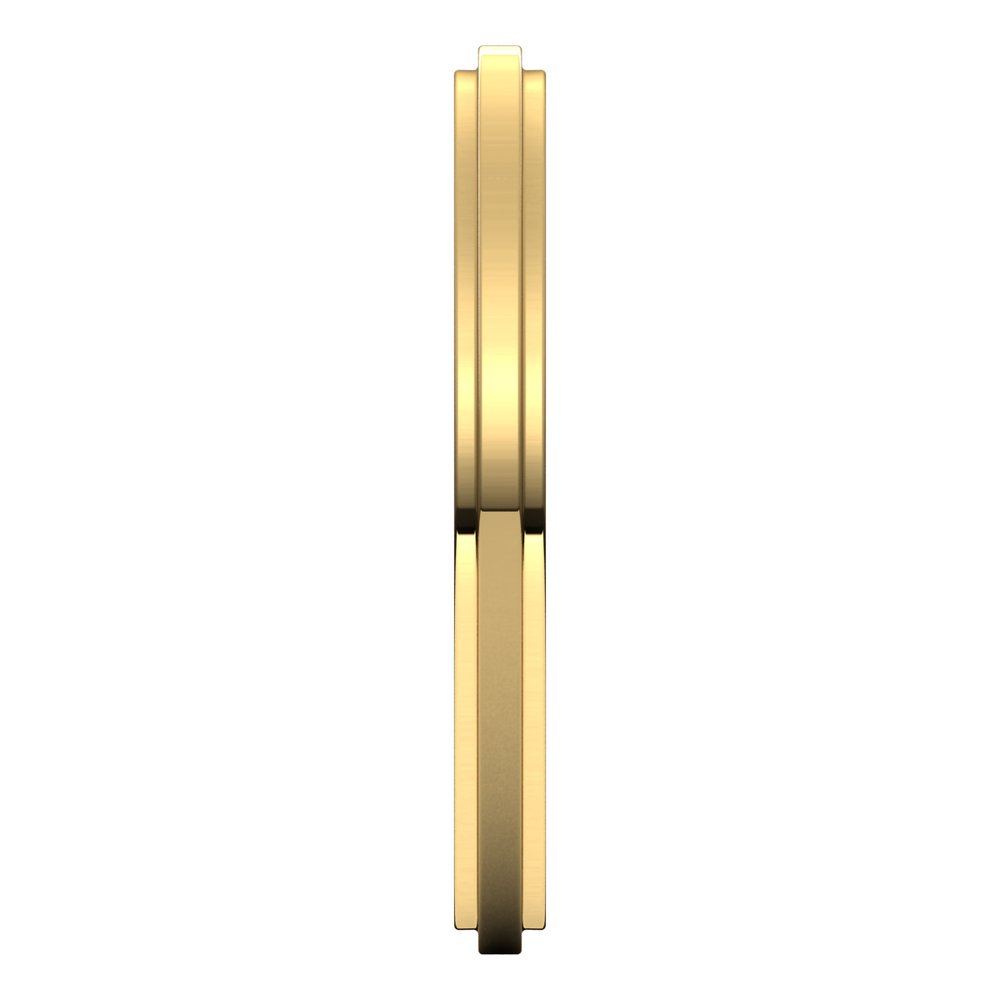 10K Yellow Gold 2 mm Stepped-Edge Flat Band Size 6