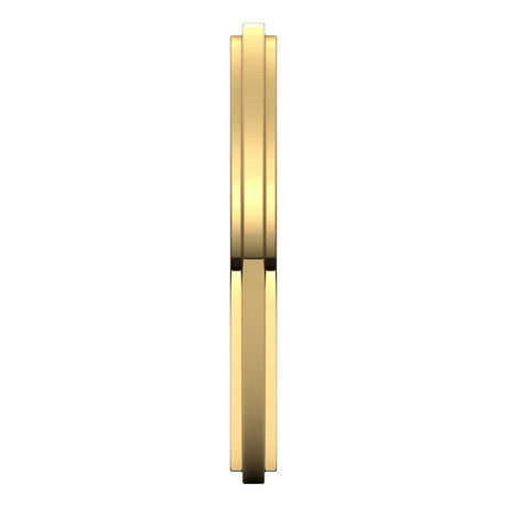 18K Yellow 2 mm Stepped-Edge Flat Band Size 6