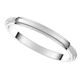 Continuum Sterling Silver 2 mm Stepped-Edge Flat Band Size 11.5