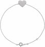 Sterling Silver Engravable Heart 7-8" Bracelet