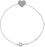 Sterling Silver Engravable Heart 7-8" Bracelet