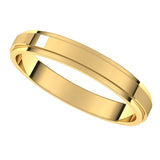 14K Yellow 3 mm Flat Edge Band Size 8