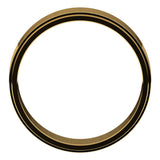 18K Yellow 6 mm Flat Edge Band