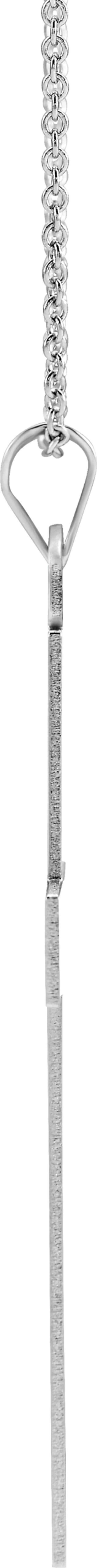Sterling Silver 49.4x25 mm Cross 18" Necklace