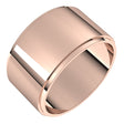 14K Rose Gold 11 mm Stepped-Edge Flat Band Size 5