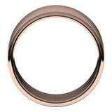 14K Rose Gold 11 mm Stepped-Edge Flat Band Size 5