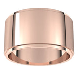 14K Rose Gold 11 mm Stepped-Edge Flat Band Size 5