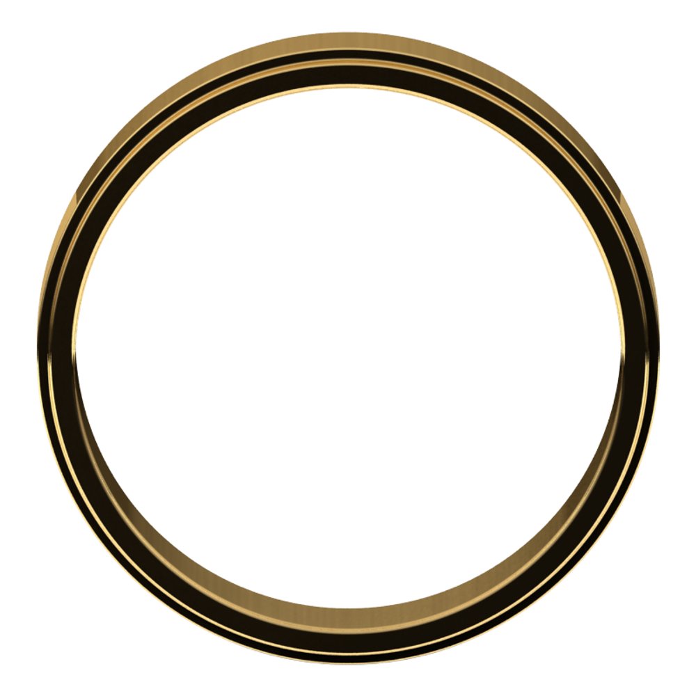 14K Yellow 5 mm Flat Edge Band