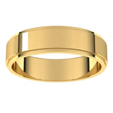 18K Yellow 5 mm Flat Edge Band Size 10.5