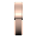 14K Rose 5 mm Flat Edge Band