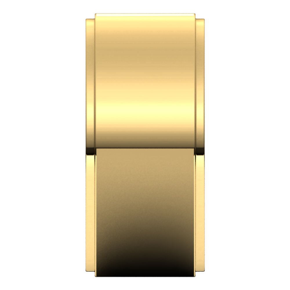 14K Yellow 9 mm Stepped-Edge Flat Band Size 5.5