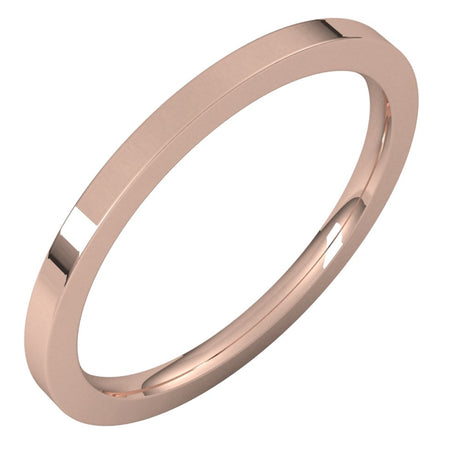 10K Rose 1.5 mm Flat Comfort Fit Band Size 6