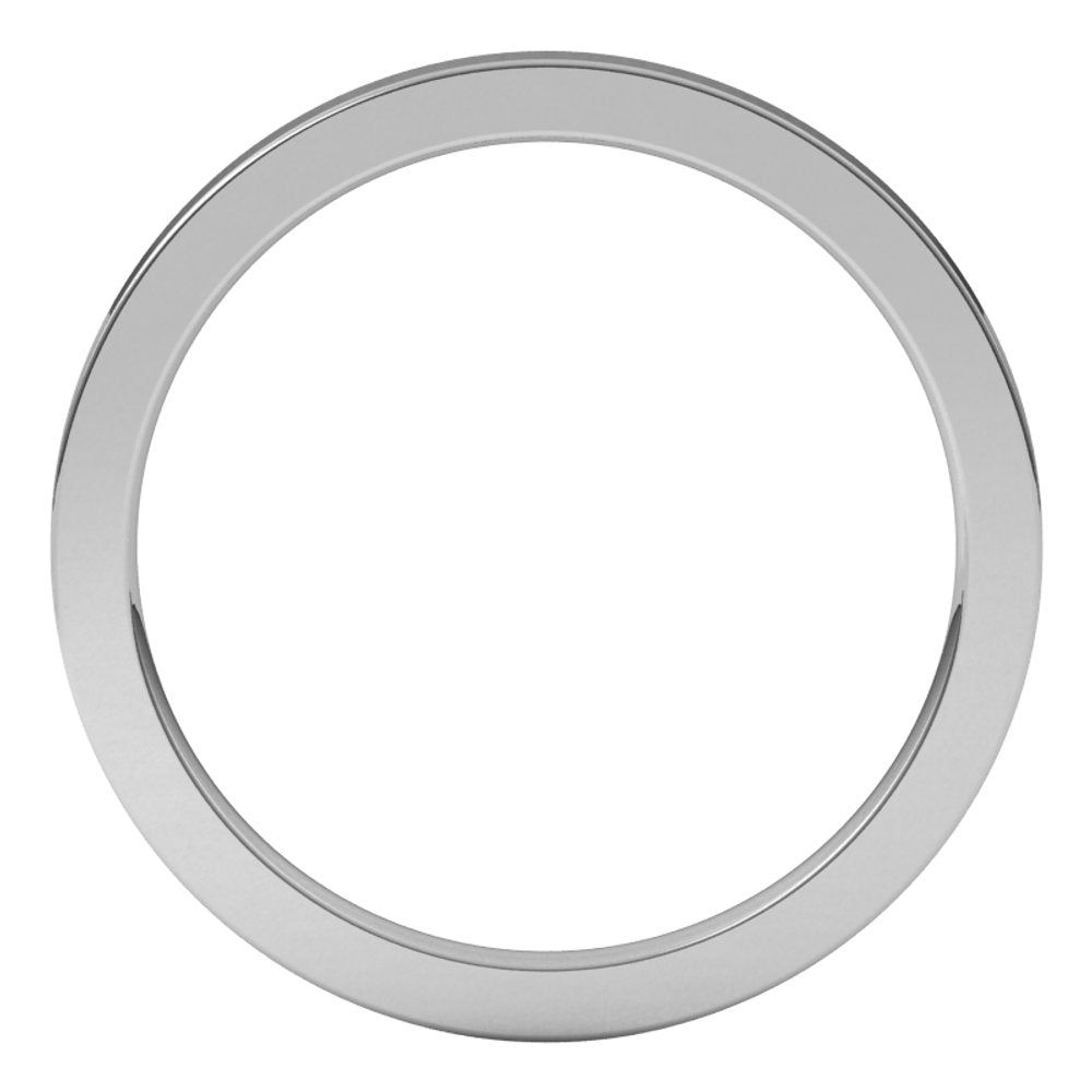 18K White Gold 1.5 mm Comfort-Fit Flat Band Size 6