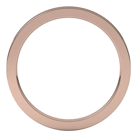 18K Rose 1.5 mm Flat Comfort Fit Band Size 6.5