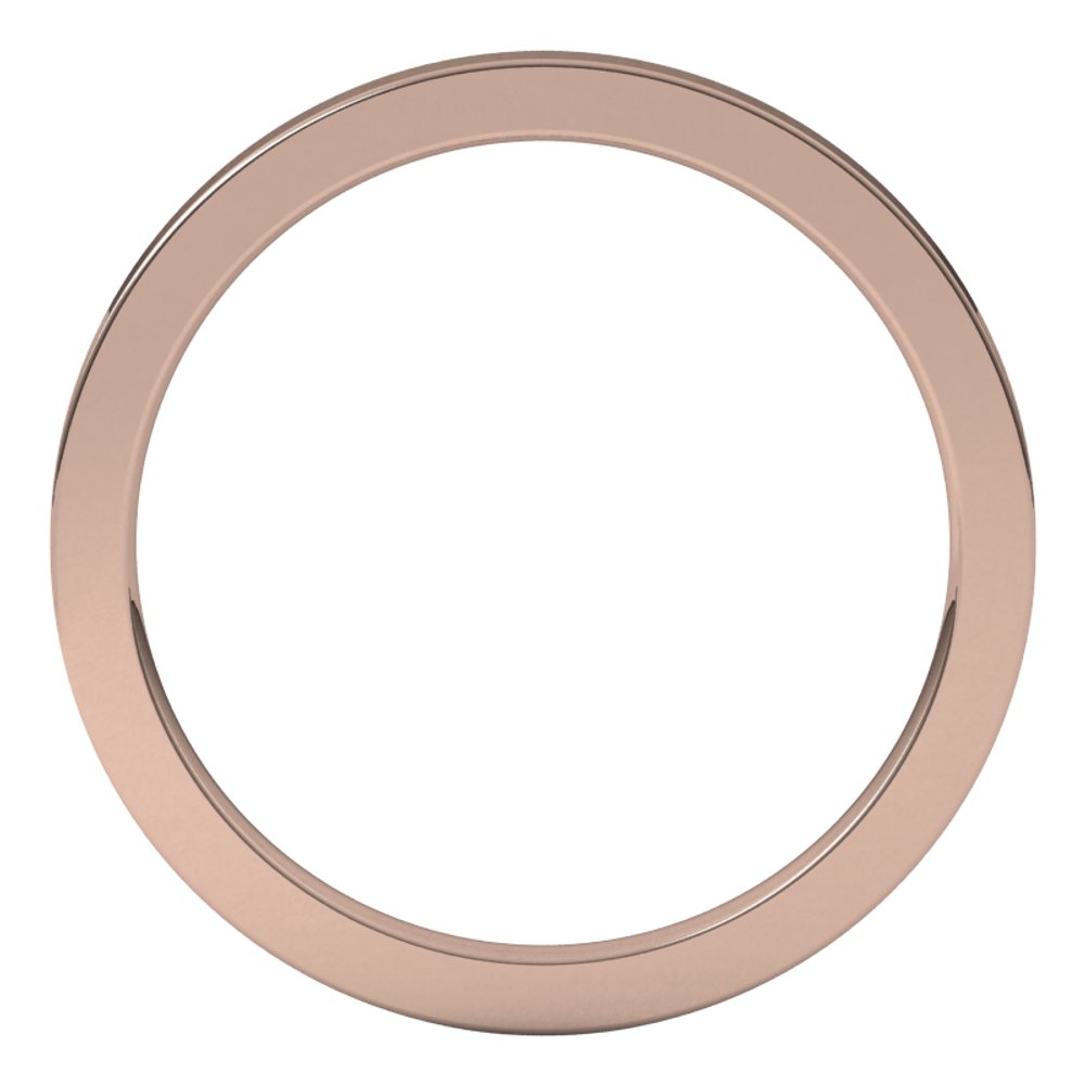 18K Rose 1.5 mm Comfort-Fit Flat Band Size 6.5