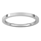 14K White 1.5 mm Flat Comfort Fit Band