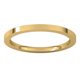 14K Yellow Gold 1.5 mm Comfort-Fit Flat Band Size 4.5