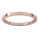 14K Rose Gold 1.5 mm Comfort-Fit Flat Band Size 6.5