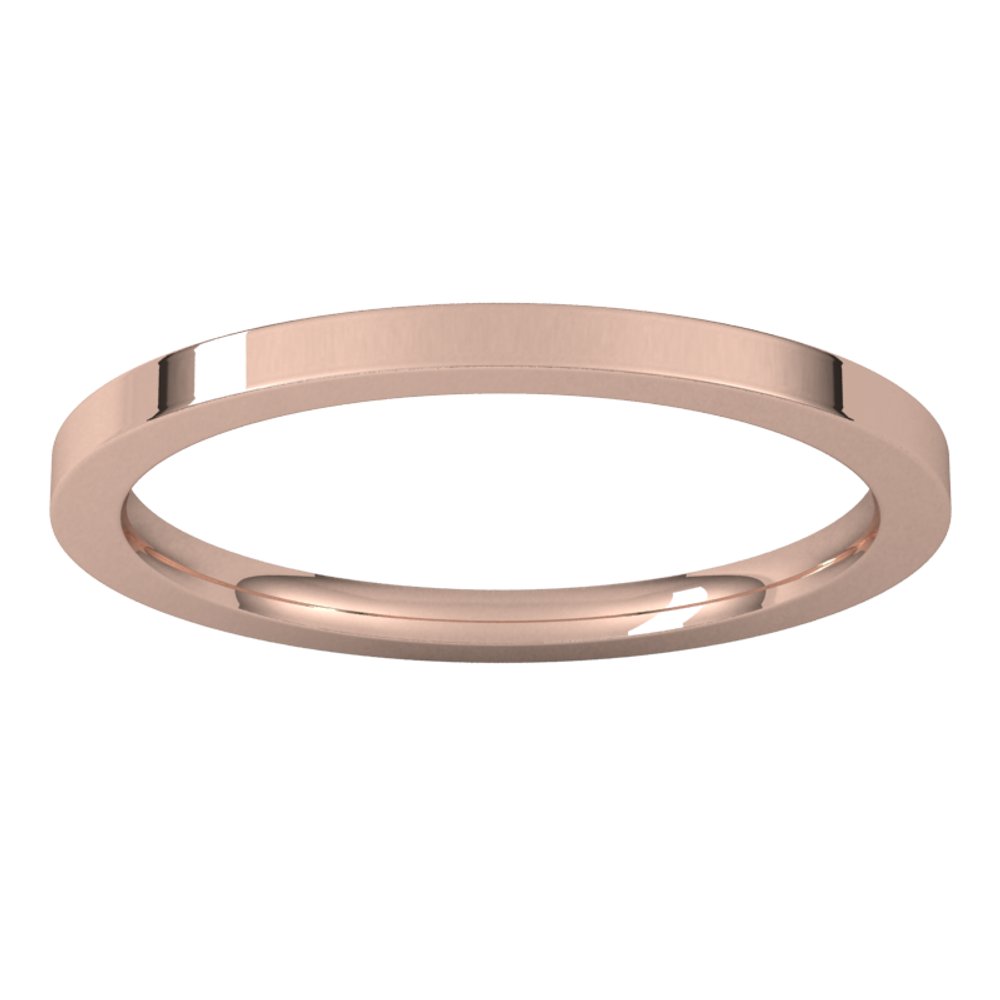 10K Rose 1.5 mm Flat Comfort Fit Band Size 6