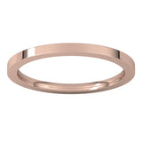 14K Rose 1.5 mm Flat Comfort Fit Band