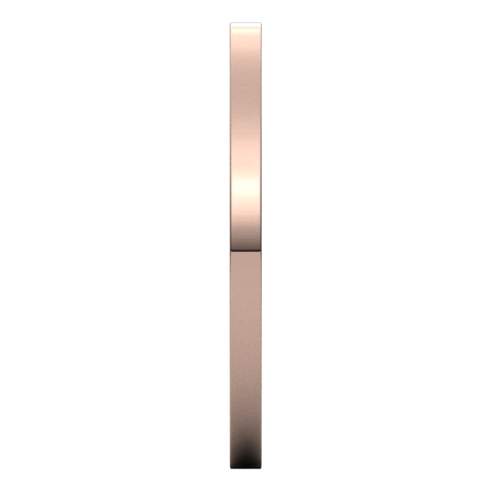 14K Rose Gold 1.5 mm Comfort-Fit Flat Band Size 6.5