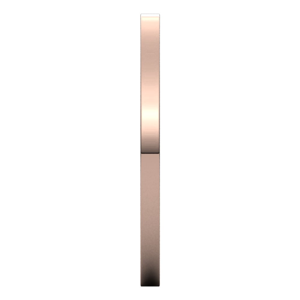 14K Rose 1.5 mm Flat Comfort Fit Band