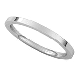 14K White 1.5 mm Flat Comfort Fit Band