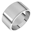 Platinum 10 mm Stepped-Edge Flat Band Size 11