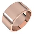 14K Rose Gold 10 mm Stepped-Edge Flat Band Size 11
