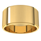 18K Yellow 10 mm Flat Edge Band