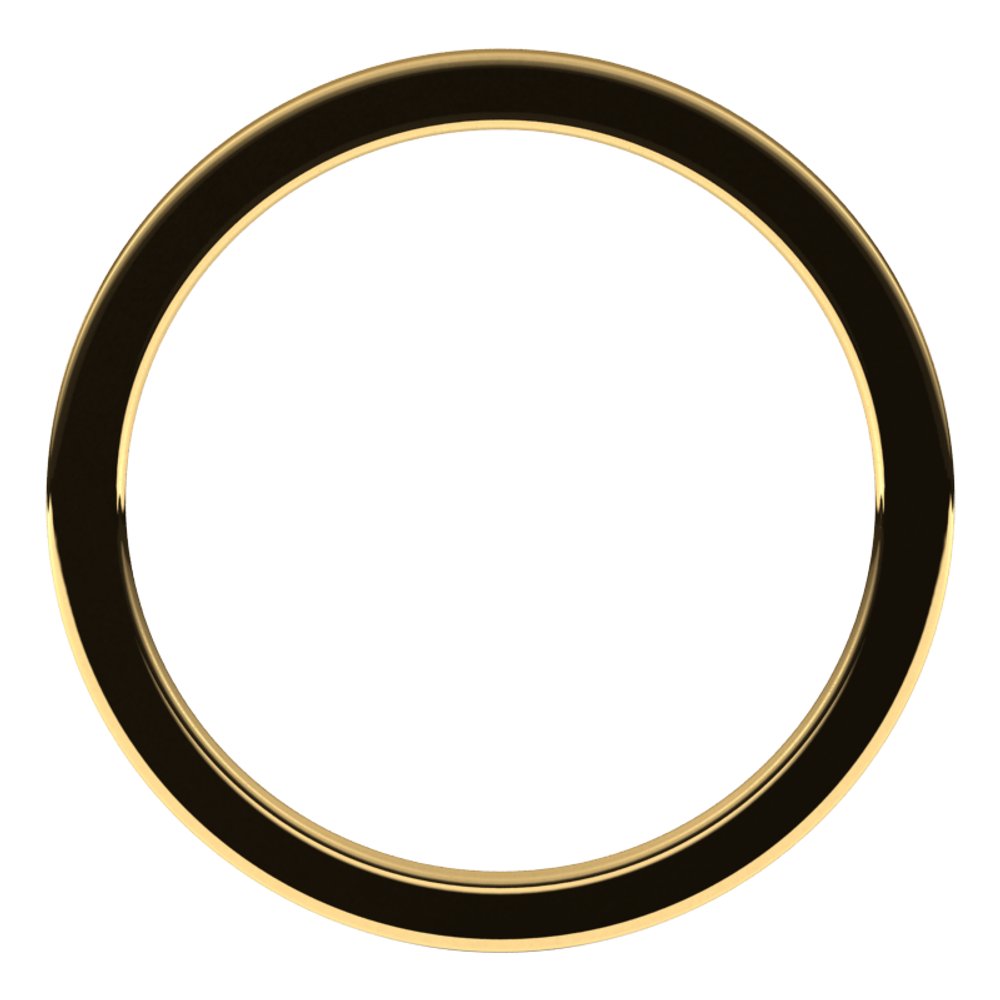 14K Yellow 1 mm Comfort-Fit Flat Band