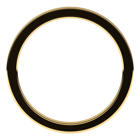14K Yellow 1 mm Comfort-Fit Flat Band