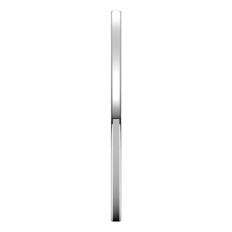14K White Gold 1 mm Comfort-Fit Flat Band Size 4.5