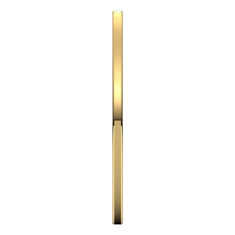 14K Yellow Gold 1 mm Comfort-Fit Flat Band Size 6.5