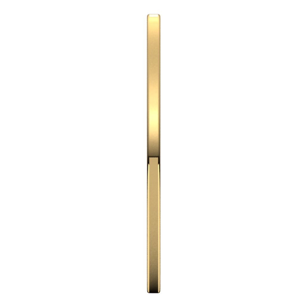 10K Yellow Gold 1 mm Comfort-Fit Flat Band Size 4