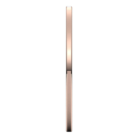 14K Rose Gold 1 mm Comfort-Fit Flat Band Size 8