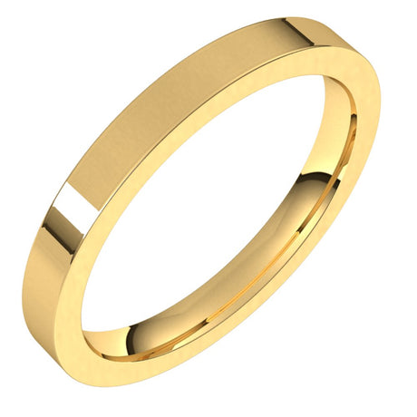 14K Yellow 2.5 mm Flat Comfort Fit Band Size 5