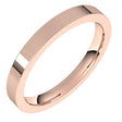 18K Rose 2.5 mm Comfort-Fit Flat Band Size 7.5