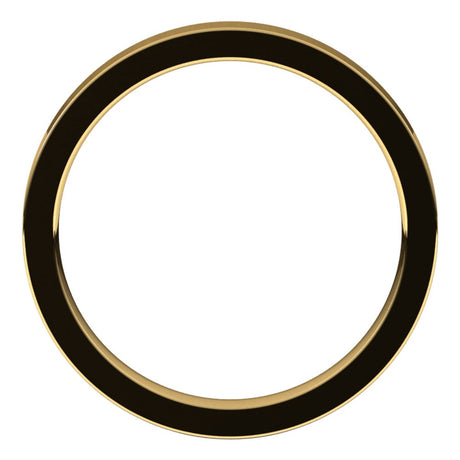 14K Yellow Gold 2.5 mm Comfort-Fit Flat Band Size 4