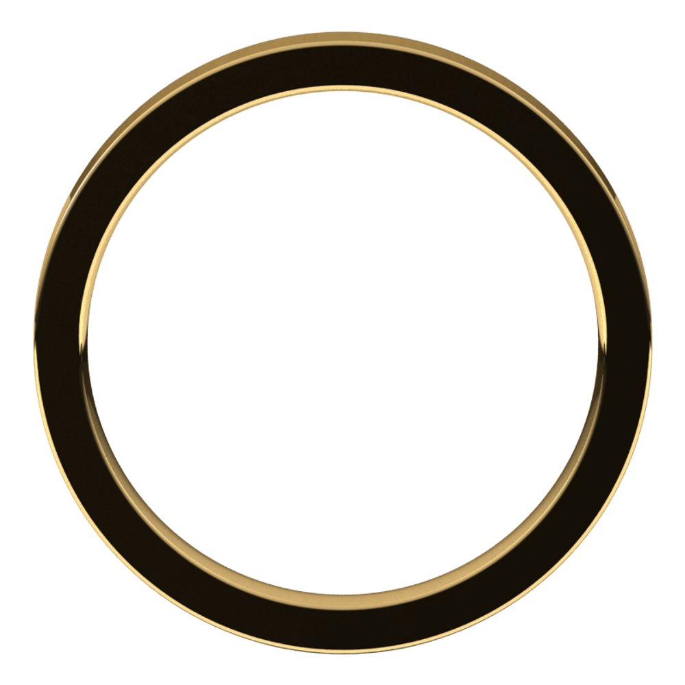 18K Yellow Gold 2.5 mm Comfort-Fit Flat Band Size 6