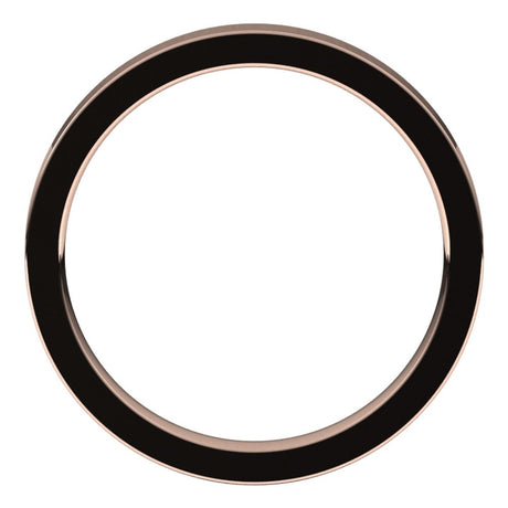 14K Rose Gold 2.5 mm Comfort-Fit Flat Band Size 4
