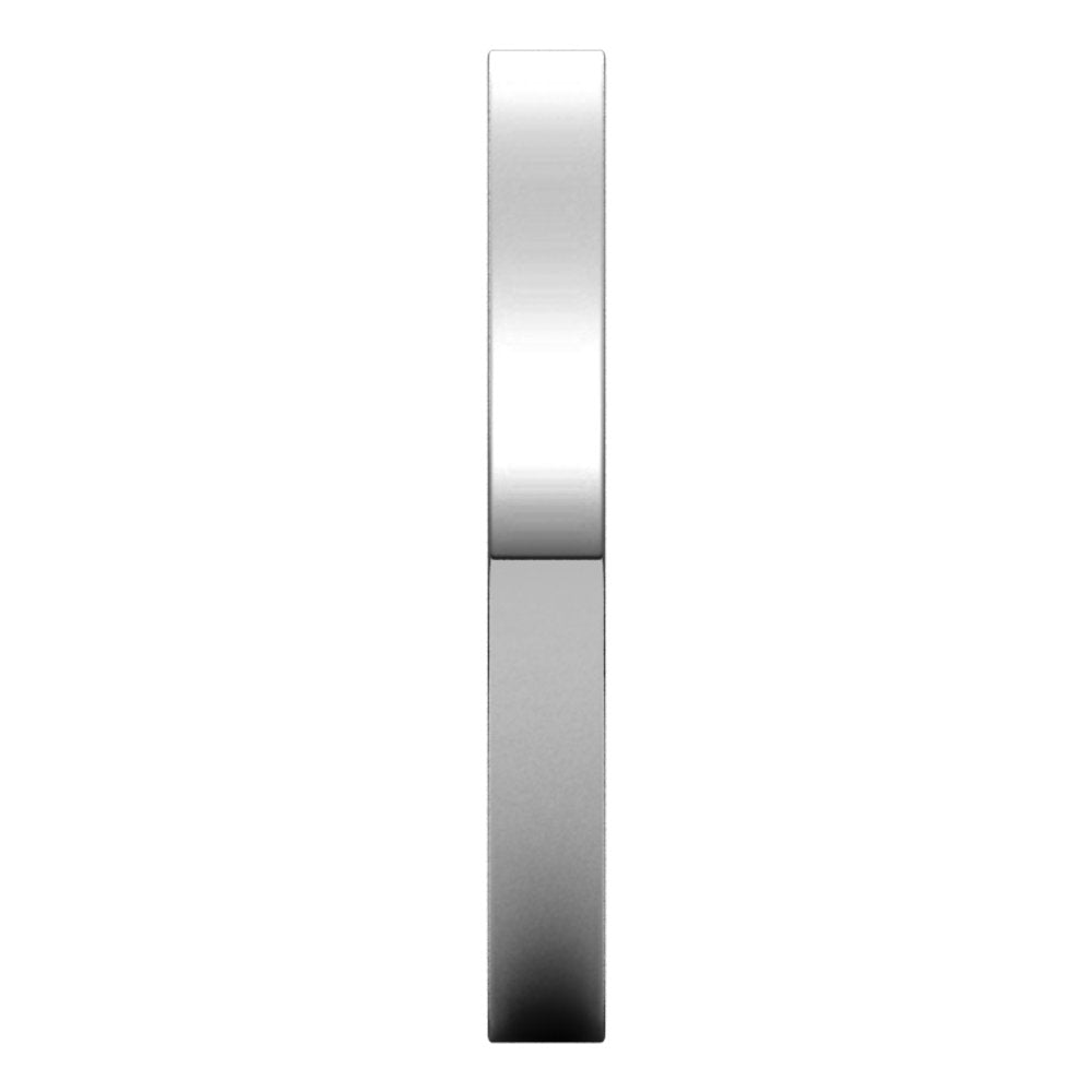 Sterling Silver 2.5 mm Comfort-Fit Flat Band Size 7