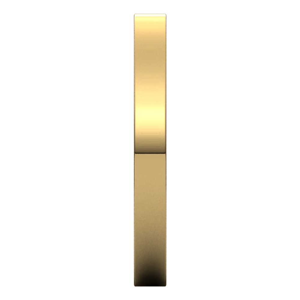 14K Yellow Gold 2.5 mm Comfort-Fit Flat Band Size 4