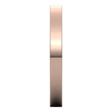 14K Rose 2.5 mm Flat Comfort Fit Band