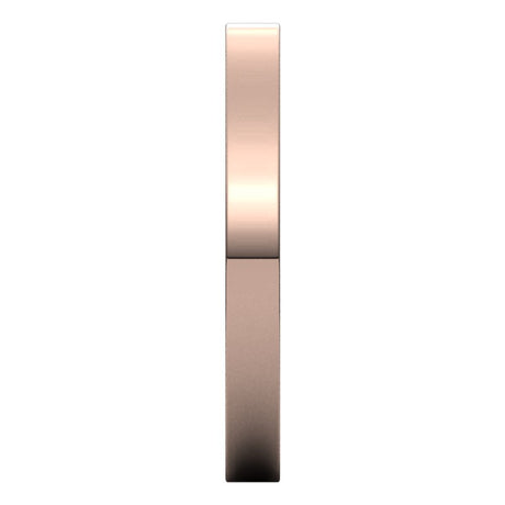 18K Rose Gold 2.5 mm Comfort-Fit Flat Band Size 7