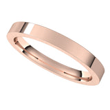 14K Rose 2.5 mm Flat Comfort Fit Band