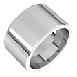 14K White Gold 12 mm Comfort-Fit Flat Band Size 5